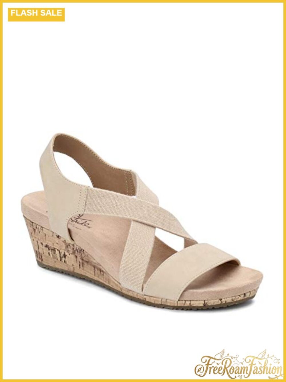 LifeStride Mexico Women's Wedge Sandals Slip On Slingback Comfort